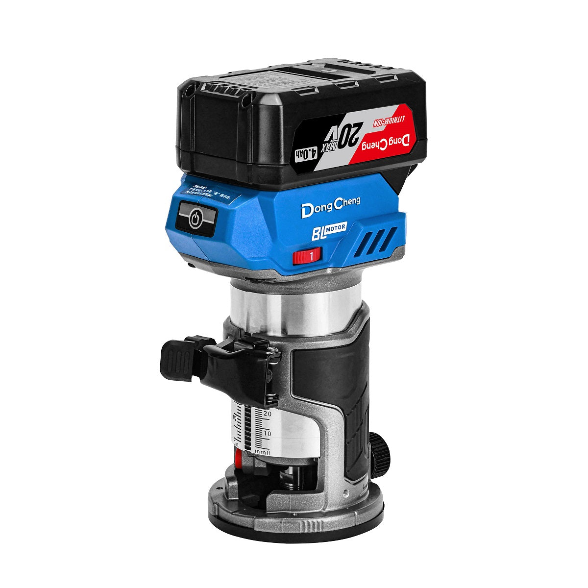 Rebordeadora Inalámbrica Dongcheng 20V 600W con 2 Baterías 4Ah | Router de Mano Profesional 10.000-30.000 RPM 1/4"
