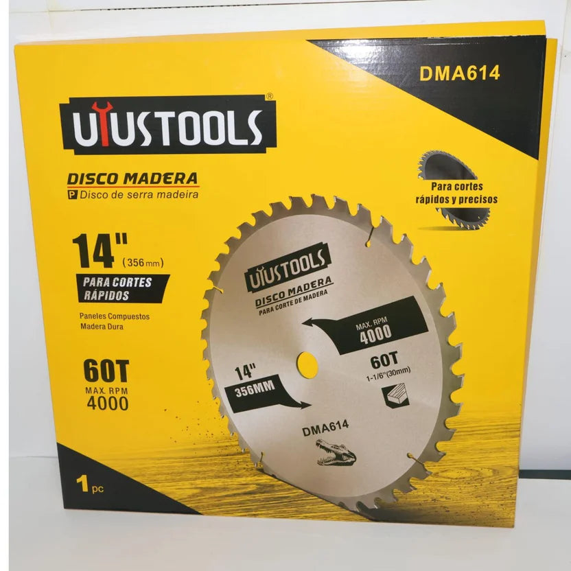 DISCO SIERRA CIRCULAR UYUSTOOLS 14 X 60 DIENTES DMA614